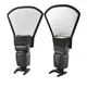 Camera Flash Diffuser Reflector Two-Sided Silver/White Flash Light Reflector for Speedlight Flashes