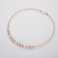 Lnngy 14K Gold Filled Chokers Necklace Elegant 5.5-7mm Natural Freshwater Pearl Necklace For Women