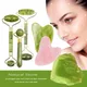 Guasha Natural Stone Jade Face Massage Gua Sha Massager Tool Massage Jade Roller Set visage rouleau