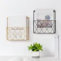 Metal Wall Mounted Magazines Newspaper Storage Rack for Home Office Books Newspapers Files Folder