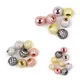 JHNBY 4pcs White Zircon Copper Spacer Beads 6/8/10mm Round Pave CZ Crystal Ball Loose Beads Jewelry