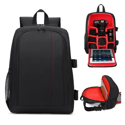 SLR digital camera backpack outdoor large capacity SLR camera bag 15.6-inch laptop backpack can accommodate SLR cameras and mult