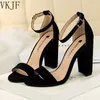 2024 Sommer Plus Größe 34-43 Frau 9,5 cm High Heels Sandalen Klassische Block Plattform Pumpen Dame Chunky Burgund gelb Nude Schuhe