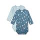 Sanetta Baby Body Langarm Doppelpack Blau | Hochwertiger und nachhaltiger Body für Jungen aus Bio-Baumwolle. Inhalt: 2er-Set Baby Body 056