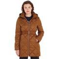 Tommy Hilfiger Damen Daunenmantel Belted Quilted Winter, Braun (Natural Cognac), 3XL