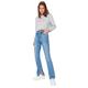 TRENDYOL Damen Grijze slip high waist slim flare Jeans, Marineblau, 40 EU
