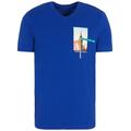 Armani Exchange Herren Slim Fit V-Neck Empire State Graphic Logo Tee T-Shirt, New Ultramarine, S