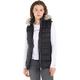 Tommy Hilfiger Damen Weste Down Vest With Fur Steppweste, Schwarz (Black), XXL