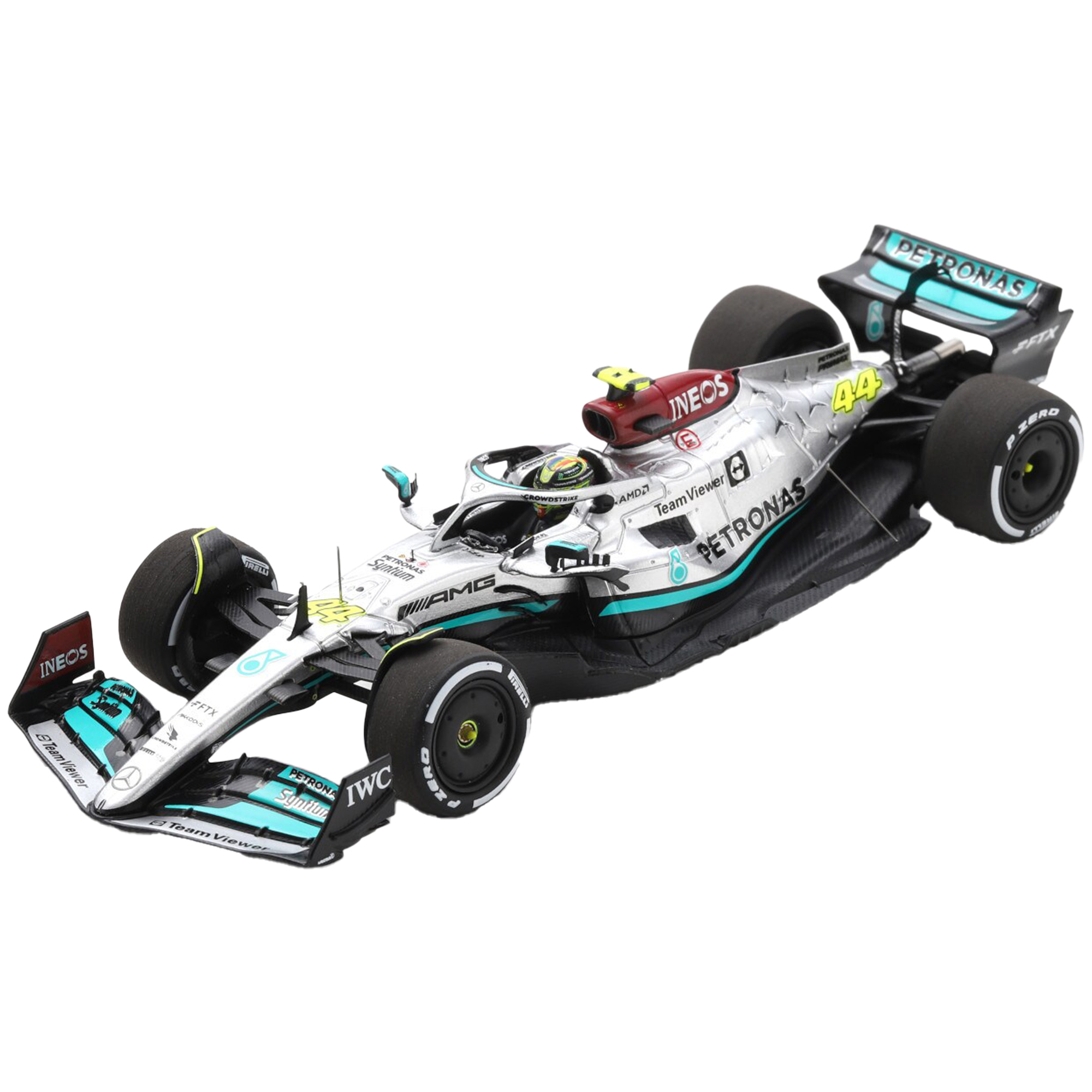 Mercedes AMG Petronas F1 Nr. 44 W13 E Performance – 300. GP – Lewis Hamilton 1:43 Spark-Modell Image