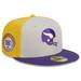 Men's New Era Cream/Purple Minnesota Vikings 2023 Sideline Historic 59FIFTY Fitted Hat