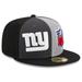 Men's New Era Gray/Black York Giants 2023 Sideline 59FIFTY Fitted Hat
