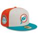 Men's New Era Cream/Aqua Miami Dolphins 2023 Sideline Historic 59FIFTY Fitted Hat