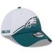 Men's New Era White/Midnight Green Philadelphia Eagles 2023 Sideline 39THIRTY Flex Hat