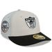 Men's New Era Cream/Black Las Vegas Raiders 2023 Sideline Historic Low Profile 59FIFTY Fitted Hat