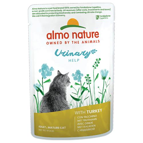 Sparpaket: 24x70g Almo Nature Holistic Urinary Help mit Truthahn Katzennassfutter