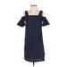 J.Crew Factory Store Cocktail Dress - Shift: Blue Dresses - Women's Size 2X-Small