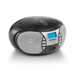 Kärcher Karcher RR 5025-B tragbares CD Radio (CD-Player, UKW Radio, Batterie/Netzbetrieb, AUX-In) schwarz