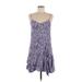 Thakoon Collective Casual Dress - Mini V Neck Sleeveless: Purple Dresses - Women's Size 0