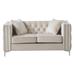 63" Modern Velvet Sofa, Jeweled Buttoned Tufted Loveseat Couch with Throw Pillows, Nailhead Trimmed Sofa Couch for Living Room