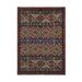 Shahbanu Rugs Sacramento Green Chocolate Brown Super Kazak Khorjin Checkerboard Design Hand Knotted Pure Wool Rug (5'7" x 8'0")