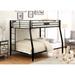 Fiesta Sandy Black Full XL/Queen Bunk Bed with Two Ladders