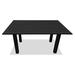 Wade Logan® Avetik Rectangular 54" L x 35.25" W Outdoor Chat Table Metal in Black | 25 H x 54 W x 35.25 D in | Wayfair