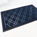 Hokku Designs Dhamender Non-Slip Geometric Outdoor Indoor Doormat Synthetics in Blue/Black | 48 H x 24 W x 0.27 D in | Wayfair