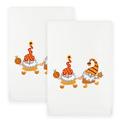 The Holiday Aisle® Hasheem Linum Home Textiles Autumn Gnomes - Embroidered Luxury 100% Turkish Cotton Hand Towels Terry Cloth | Wayfair