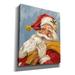 The Holiday Aisle® Epic Graffiti 'Santa On Blue' By Silvia Vassileva, Santa On Blue On Canvas by Silvia Vassileva Print Canvas, in Red | Wayfair