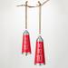 17.75"H and 21"H Sullivans Bell Ornament - Set of 2, Red Christmas Ornaments - 8"L x 8"W x 21"H, 7"L x 7"W x 17.75"H
