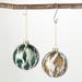 4.5"H Sullivans Distressed Ball Ornament - Set of 2, Multicolored Christmas Ornaments - 4"L x 4"W x 4.5"H