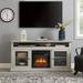 TV Media Stand Entertainment Console with 18" Fireplace Insert for TV Up to 65" with Open and Closed Storage Space