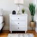 3-Drawer White Nightstand Storage Wood Cabinet