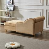 Modern Upholstery Lounge Sofa Chair, with Storage, Velvet Sofa Chair, Chaise, With A Round Pillow