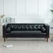 78.74" Wooden Decorated Arm 3 Seater Sofa with wood sides and square legs for Living Room