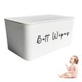 AZOEFAMILY Butt Wipes Dispenser,Size 8.2" * 4.9" * 3.9",Flushable Baby Wipes Container for Bathroom Wet Wipes Holder with Lid Nursery Diaper Wipes Box Funny Bathroom Decor