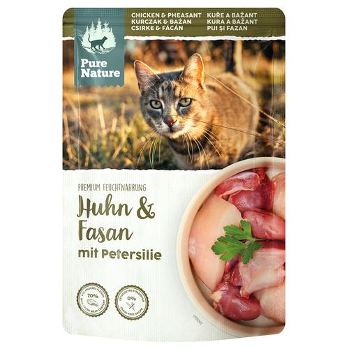 24x 85g Pure Nature Feline Huhn & Fasan Katzenfutter nass