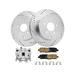 2014-2015 Infiniti Q50 Rear Brake Pad Rotor and Caliper Set - Detroit Axle