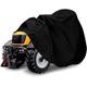 Waterproof Lawn Mower Cover, Heavy Duty Waterproof Garden Tractor Cover, Weatherproof Outdoor Storage Device For On The Lawnmower Engine (Color : Schwarz, Size : XL)