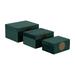 Everly Quinn Corsica 3 Piece Wooden Decorative Box Set in Green | 5 H x 7 W x 7 D in | Wayfair 5A469071377844268B3836C3358A5792