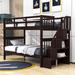 Harriet Bee Olivarria Twin Over Twin Wood Bunk Bed w/ Shelves | 62 H x 42 W x 94 D in | Wayfair B0E443CFA53F4D8AA08D2EE9F99832D9