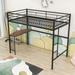 Mason & Marbles Itasca Twin Loft Bed Metal in Black | 65 H x 41 W x 78.1 D in | Wayfair B0034592808A488EAA4193966E583269