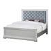 Rosdorf Park Laititia Tufted Panel Bed Wood & /Upholstered/Velvet in Gray/White | 62.5 H x 79.4 W x 90.6 D in | Wayfair