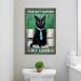 Trinx Black Cat Your Butt Napkins My Lord 2 - 1 Piece Re Black Cat Your Butt Napkins My Lord 2 On Canvas Graphic Art Canvas in Black/Green | Wayfair