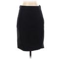 J. by J.Crew Casual Pencil Skirt Knee Length: Black Print Bottoms - Women's Size 00