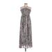 Mlle Gabrielle Casual Dress - Maxi: Tan Animal Print Dresses - Women's Size Medium