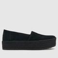 TOMS valencia slip on flat shoes in black