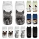 Cartoon Katze Socke 3D Katze Gedruckt Baumwolle Fußkettchen Socken Low Cut Sport Socke Nette