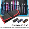 Fishing Lure Bag 12 Slots Fishing Bag Lure Organizer Bait Storage Bag Waterproof Adjustable Fishing