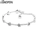 Shinning Star Charm Bracelets Adjustable Cubic Zirconia Chain Bracelets Bangles For Women Men Couple